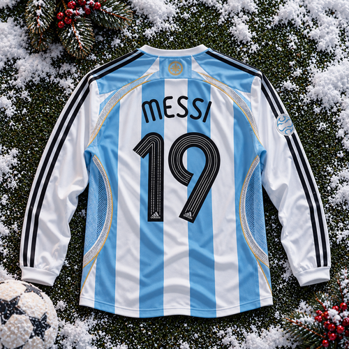 Argentina 2006 Retro Home Jersey Long Sleeve.