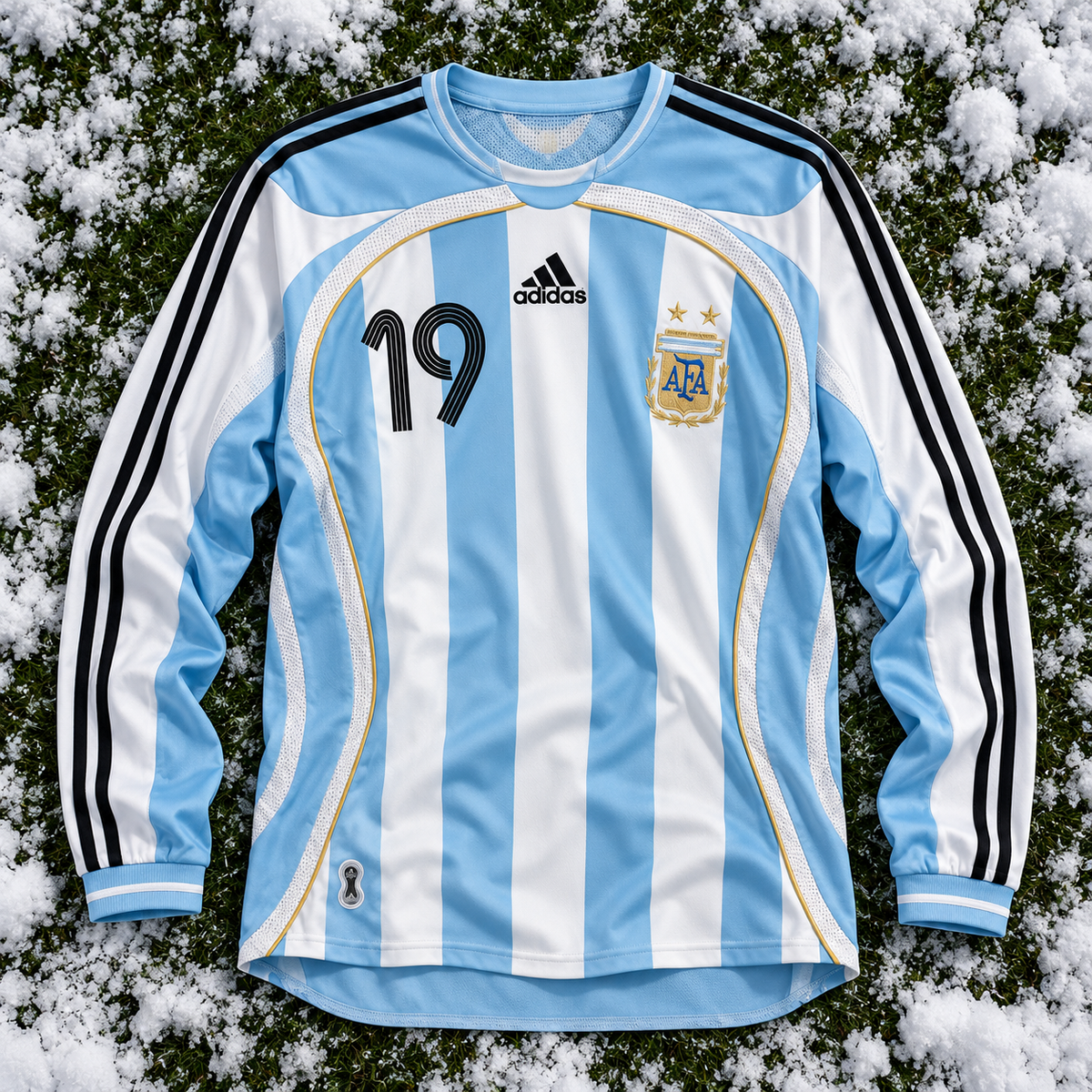 Argentina 2006 Retro Home Jersey Long Sleeve.